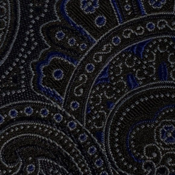 Nordstrom Paisley Silk Tie In Navy / Black - Picture 2 of 7